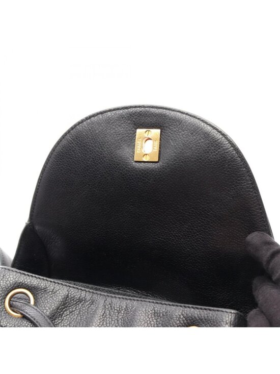 Chanel Backpack Triple CC Logo Black Caviar Leather Coco main image 13